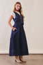 Double Denim Maxi Dress