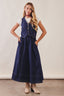 Double Denim Maxi Dress