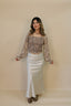Champagne Satin Skirt
